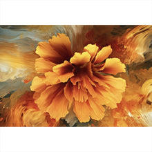 Lade das Bild in den Galerie-Viewer, Leinwandbild Beeindruckende abstrakte Blume Fluid Art Querformat