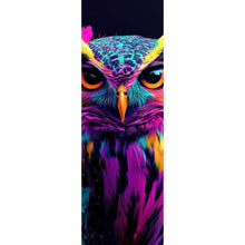 Lade das Bild in den Galerie-Viewer, Aluminiumbild gebürstet Beeindruckende abstrakte Eule Explosion Panorama Hoch