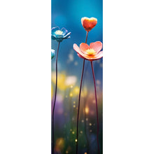 Lade das Bild in den Galerie-Viewer, Leinwandbild Beeindruckende bunte Blumen Panorama Hoch