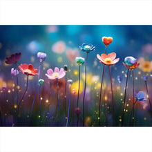 Lade das Bild in den Galerie-Viewer, Leinwandbild Beeindruckende bunte Blumen Querformat