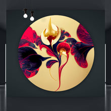 Lade das Bild in den Galerie-Viewer, Aluminiumbild Beeindruckende florale Orchidee Kreis