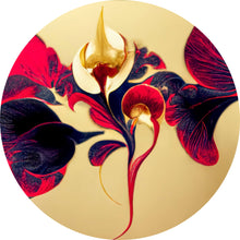 Lade das Bild in den Galerie-Viewer, Aluminiumbild Beeindruckende florale Orchidee Kreis