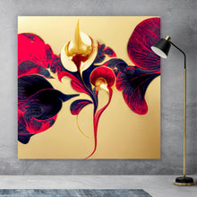 Lade das Bild in den Galerie-Viewer, Spannrahmenbild Beeindruckende florale Orchidee Quadrat