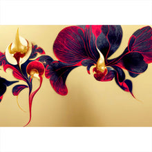 Lade das Bild in den Galerie-Viewer, Aluminiumbild Beeindruckende florale Orchidee Querformat