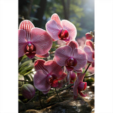 Lade das Bild in den Galerie-Viewer, Leinwandbild Beeindruckende Orchideen im Naturparadies Hochformat