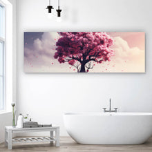Lade das Bild in den Galerie-Viewer, Acrylglasbild Beeindruckender Baum auf stiller Wasserfläche Panorama