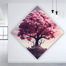 Lade das Bild in den Galerie-Viewer, Spannrahmenbild Beeindruckender Baum auf stiller Wasserfläche Raute