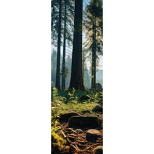 Lade das Bild in den Galerie-Viewer, Leinwandbild Beeindruckender Wald mit Bäumen in der Sonne Panorama Hoch