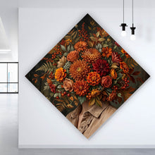Lade das Bild in den Galerie-Viewer, Spannrahmenbild Beeindruckendes Blumenarrangement Porträt Raute