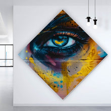 Lade das Bild in den Galerie-Viewer, Spannrahmenbild Beeindruckendes Gesichtsgraffiti Raute