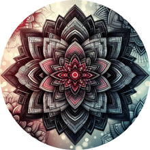 Lade das Bild in den Galerie-Viewer, Aluminiumbild gebürstet Beeindruckendes Mandala Muster Kreis
