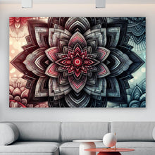 Lade das Bild in den Galerie-Viewer, Leinwandbild Beeindruckendes Mandala Muster Querformat