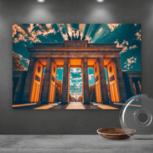 Lade das Bild in den Galerie-Viewer, Aluminiumbild Beeindruckendes Wahrzeichen im Sonnenlicht Querformat