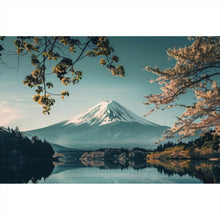 Lade das Bild in den Galerie-Viewer, Aluminiumbild Berglandschaft mit ruhigem See Querformat