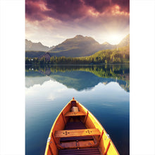 Lade das Bild in den Galerie-Viewer, Leinwandbild Bergsee in der Landschaft Hochformat