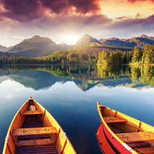 Lade das Bild in den Galerie-Viewer, Poster Bergsee in der Landschaft Quadrat