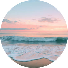 Lade das Bild in den Galerie-Viewer, Aluminiumbild gebürstet Beruhigendes Meer am Strand Kreis