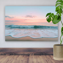 Lade das Bild in den Galerie-Viewer, Aluminiumbild Beruhigendes Meer am Strand Querformat