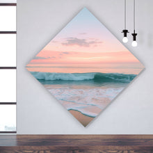 Lade das Bild in den Galerie-Viewer, Aluminiumbild Beruhigendes Meer am Strand Raute