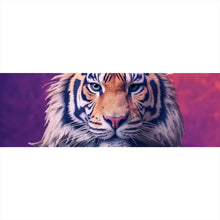 Lade das Bild in den Galerie-Viewer, Leinwandbild Biker Tiger auf Motorrad Panorama