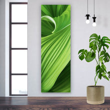 Lade das Bild in den Galerie-Viewer, Acrylglasbild Blattwerk in lebendigem Grün Panorama Hoch