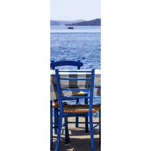 Lade das Bild in den Galerie-Viewer, Spannrahmenbild Blauer Tisch am Meer Panorama Hoch