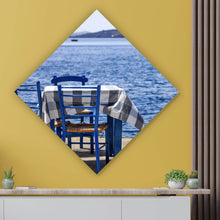 Lade das Bild in den Galerie-Viewer, Poster Blauer Tisch am Meer Raute