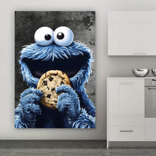 Lade das Bild in den Galerie-Viewer, Poster Blaues Keksmonster Hochformat