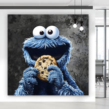 Lade das Bild in den Galerie-Viewer, Poster Blaues Keksmonster Quadrat