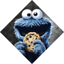 Lade das Bild in den Galerie-Viewer, Leinwandbild Blaues Keksmonster Raute