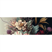 Lade das Bild in den Galerie-Viewer, Leinwandbild Blumenkomposition in sanften Farbtönen Panorama