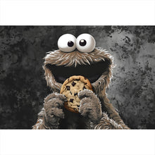 Lade das Bild in den Galerie-Viewer, Spannrahmenbild Braunes Keksmonster Querformat