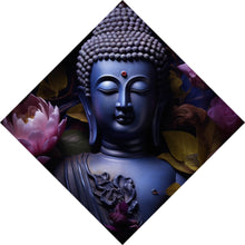 Lade das Bild in den Galerie-Viewer, Poster Buddha umgeben von Blumenpracht Raute