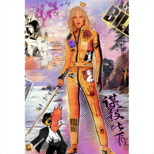 Lade das Bild in den Galerie-Viewer, Leinwandbild Bunte Comic Collage Bill Pop Art Hochformat
