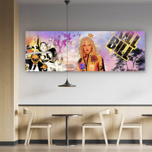Lade das Bild in den Galerie-Viewer, Leinwandbild Bunte Comic Collage Bill Pop Art Panorama