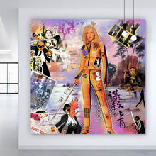 Lade das Bild in den Galerie-Viewer, Spannrahmenbild Bunte Comic Collage Bill Pop Art Quadrat