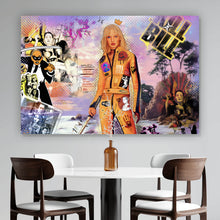 Lade das Bild in den Galerie-Viewer, Aluminiumbild gebürstet Bunte Comic Collage Bill Pop Art Querformat