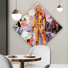 Lade das Bild in den Galerie-Viewer, Leinwandbild Bunte Comic Collage Bill Pop Art Raute