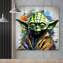 Lade das Bild in den Galerie-Viewer, Poster Bunte Cyber Figur Digital Art Quadrat