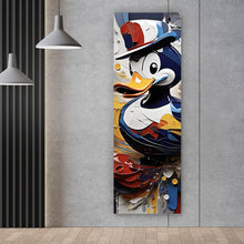 Lade das Bild in den Galerie-Viewer, Aluminiumbild Bunte Ente mit Hut Abstrakt Panorama Hoch