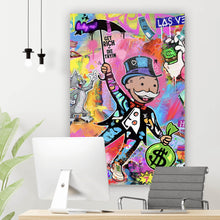 Lade das Bild in den Galerie-Viewer, Acrylglasbild Bunte Monopoly Collage Pop Art Hochformat