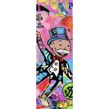Lade das Bild in den Galerie-Viewer, Leinwandbild Bunte Monopoly Collage Pop Art Panorama Hoch