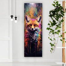 Lade das Bild in den Galerie-Viewer, Spannrahmenbild Bunter Fuchs im Fantasieland Panorama Hoch