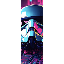 Lade das Bild in den Galerie-Viewer, Poster Bunter Helm Weltall Krieger Digital Art Panorama Hoch