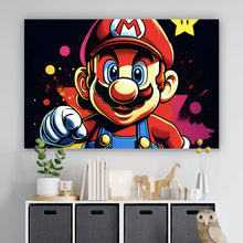 Lade das Bild in den Galerie-Viewer, Poster Bunter Superheld in Aktion Querformat