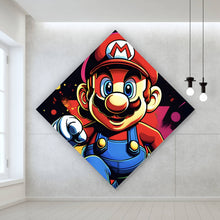 Lade das Bild in den Galerie-Viewer, Acrylglasbild Bunter Superheld in Aktion Raute