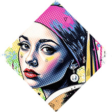 Lade das Bild in den Galerie-Viewer, Acrylglasbild Buntes Frauen Porträt mit grafischen Elementen Urban Raute