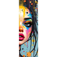 Lade das Bild in den Galerie-Viewer, Acrylglasbild Buntes Gesicht einer Frau Modern Art Panorama Hoch