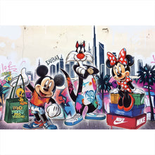 Lade das Bild in den Galerie-Viewer, Aluminiumbild Pop Art Shopping in Dubai Querformat