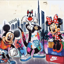 Lade das Bild in den Galerie-Viewer, Acrylglasbild Pop Art Shopping in Dubai Quadrat